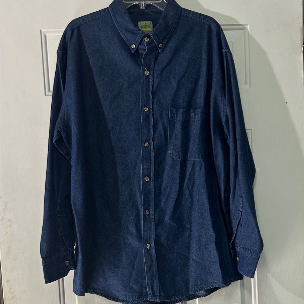 (🔥4 for $20)Silverado Men’s size XL Stylish Navy Button-Down Shir